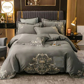Luxury Embroidery Duvet Set - Grey
