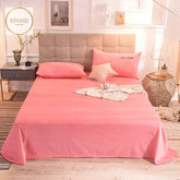 Velvet Bedsheet with 2 pillow covers-Pink