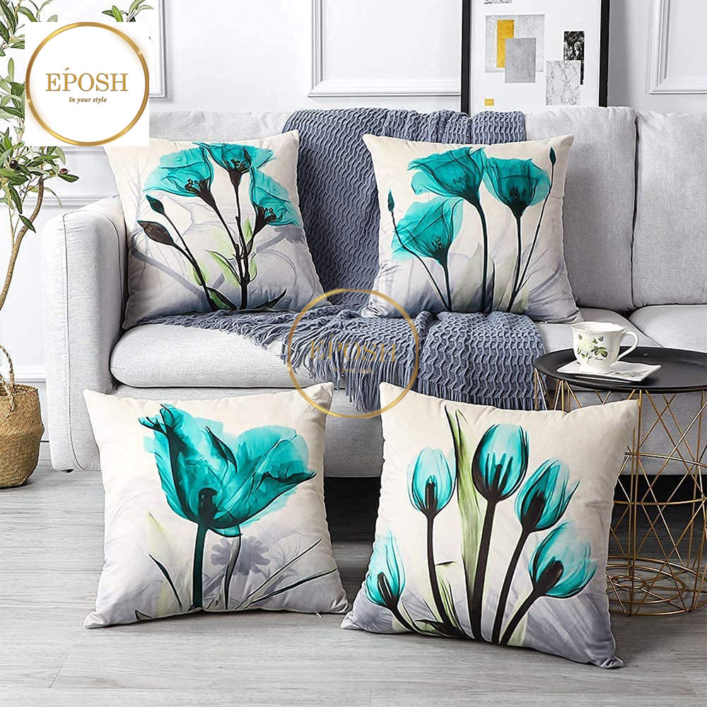 Pack of 4 Printed Cushion Covers - 000240 –