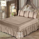 Emboss Velvet Bedsheet Set - Skin