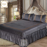 Emboss Velvet Bedsheet Set - Grey