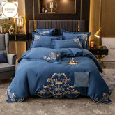 Luxury Embroidery Duvet Set - Royal Blue