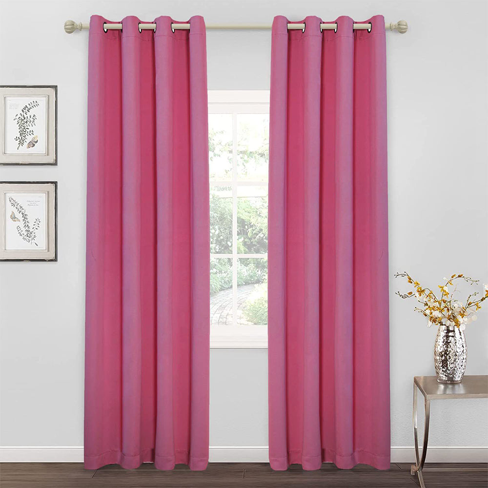 Pink on sale eyelet curtains
