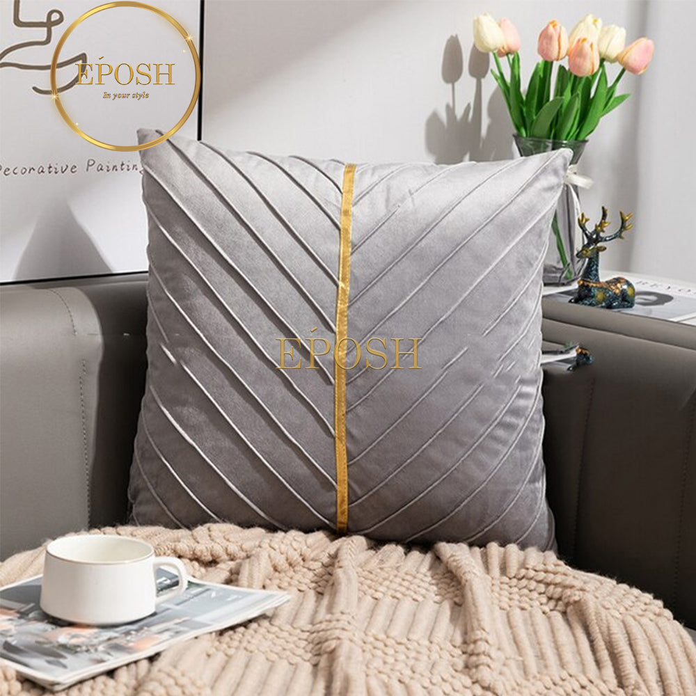 Grey velvet pillows cheap