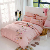 New Luxury Embroidered Peach Duvet Set-01