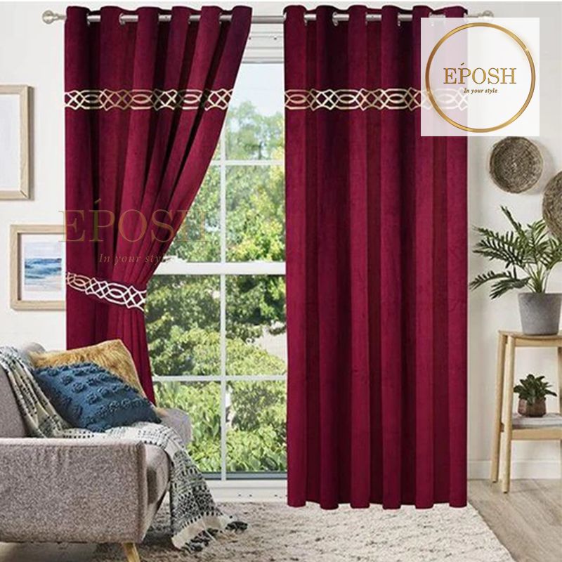 Maroon curtains hotsell