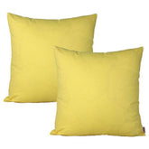 Pack of 2 of Plain Dyed Cushions - Lime Yellow