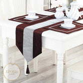 Silk Table Runner Brown