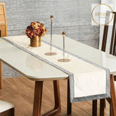 Velvet Table Runner Off White
