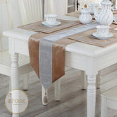 Silk Table Runner Khaki