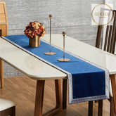 Velvet Table Runner Blue