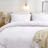 100% Cotton Seer Sucker Duvet Set - 8 Pieces Set