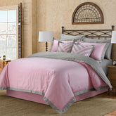 Pink and Grey Embellish Duvet Set