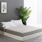 Rich Cotton Fitted Sheet with Pillow covers - Khaki