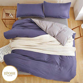Luxury Reversible Spruce And Grey Duvet Set