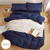 Luxury Navy Blue Duvet Set