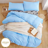 Luxury Sky Blue Duvet Set