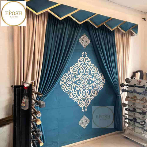 PREMIUM VELVET CURTAINS AND BLIND -101