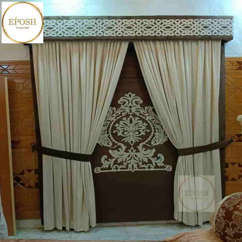 PREMIUM VELVET CURTAINS AND BLIND -104