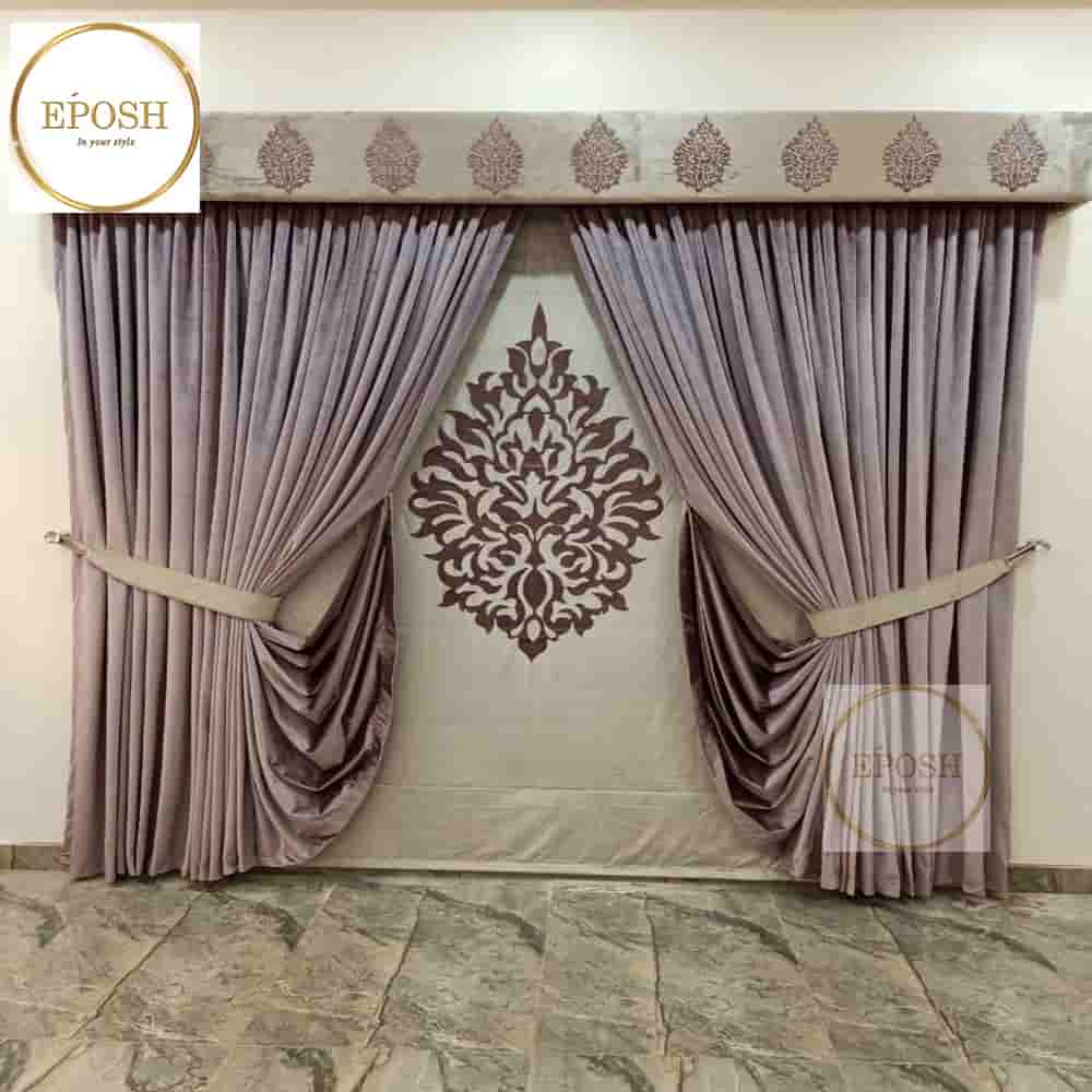 PREMIUM VELVET CURTAINS AND BLIND -010