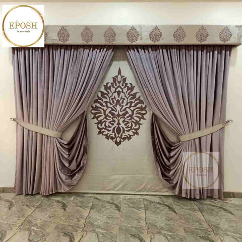 PREMIUM VELVET CURTAINS AND BLIND -010