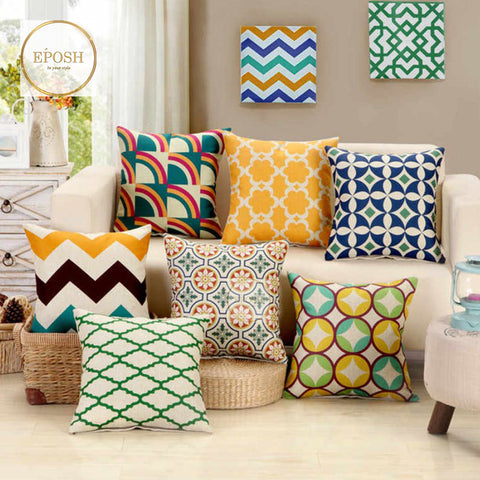 Pack of 7 Velvet Printed cushion - VC0009
