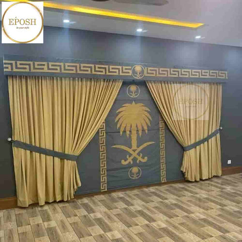 PREMIUM VELVET CURTAINS AND BLIND -114