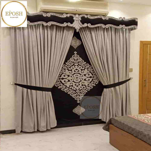 PREMIUM VELVET CURTAINS AND BLIND -115