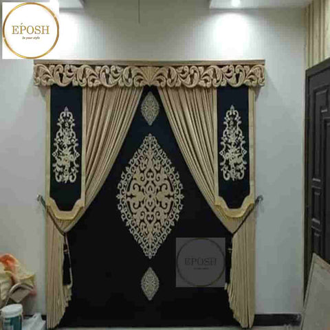 PREMIUM VELVET CURTAINS AND BLIND -117