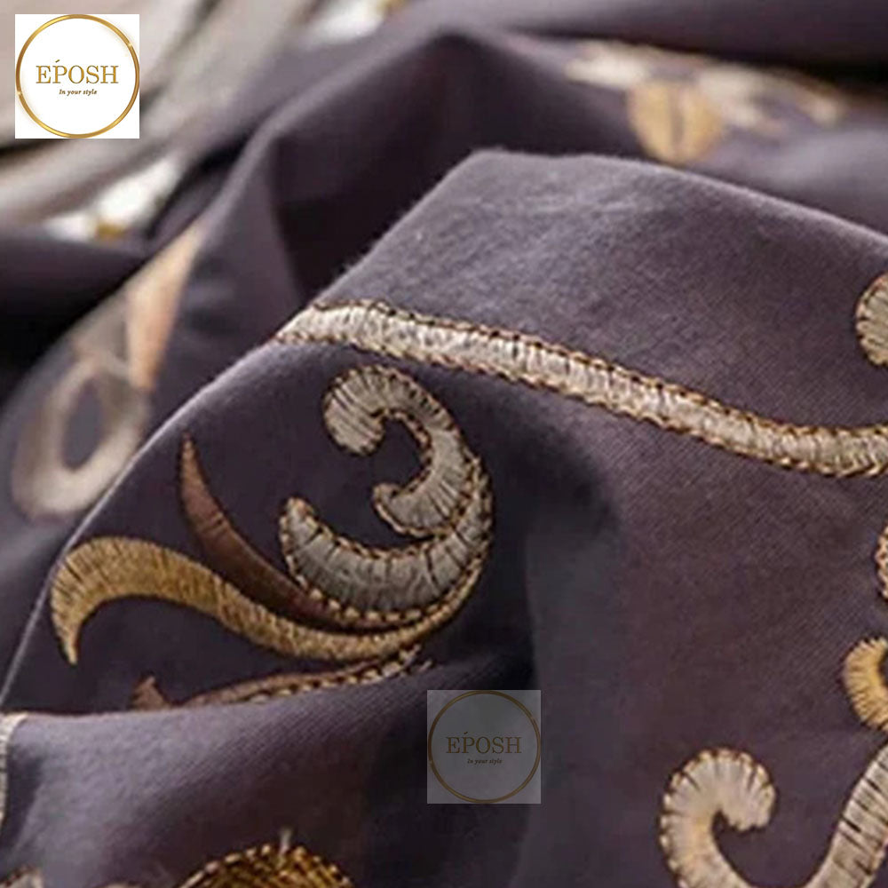 Luxury Embroidery  Duvet Set - Lavender