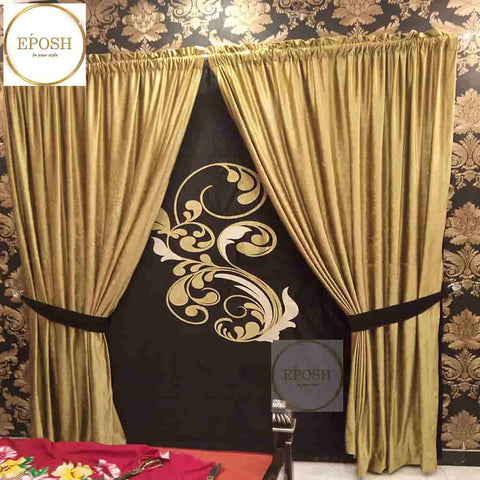 PREMIUM VELVET CURTAINS AND BLIND -121