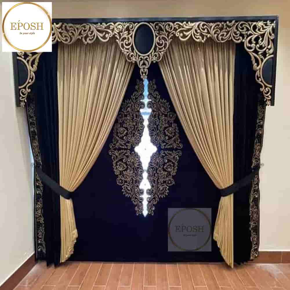 PREMIUM VELVET CURTAINS AND BLIND -122