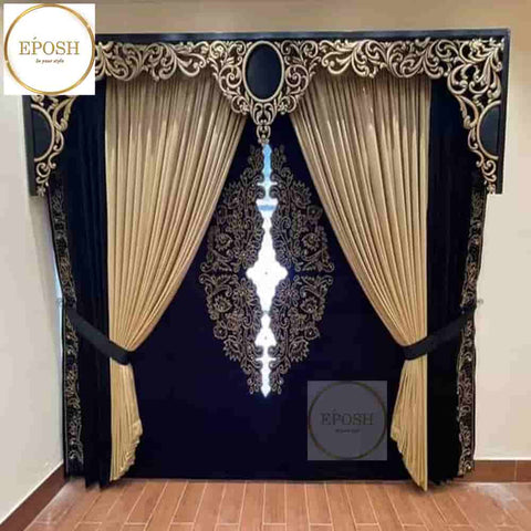 PREMIUM VELVET CURTAINS AND BLIND -122