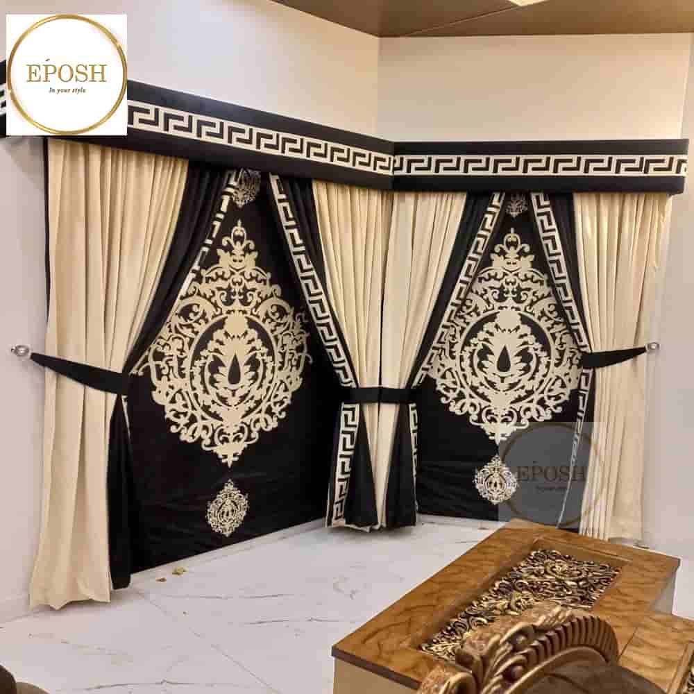 PREMIUM VELVET CURTAINS AND BLIND -012