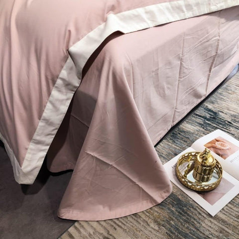 Luxury Embroidered Duvet Set - Dust Pink