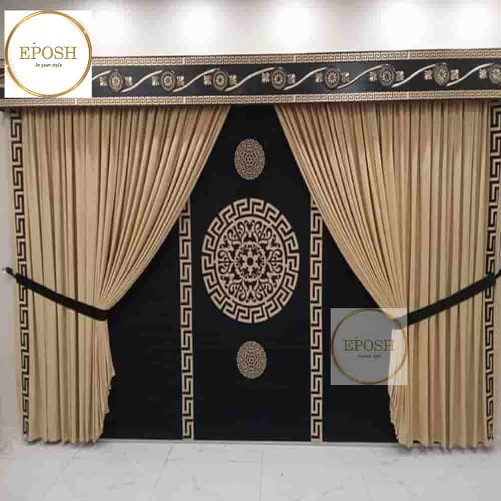 PREMIUM VELVET CURTAINS AND BLIND -014