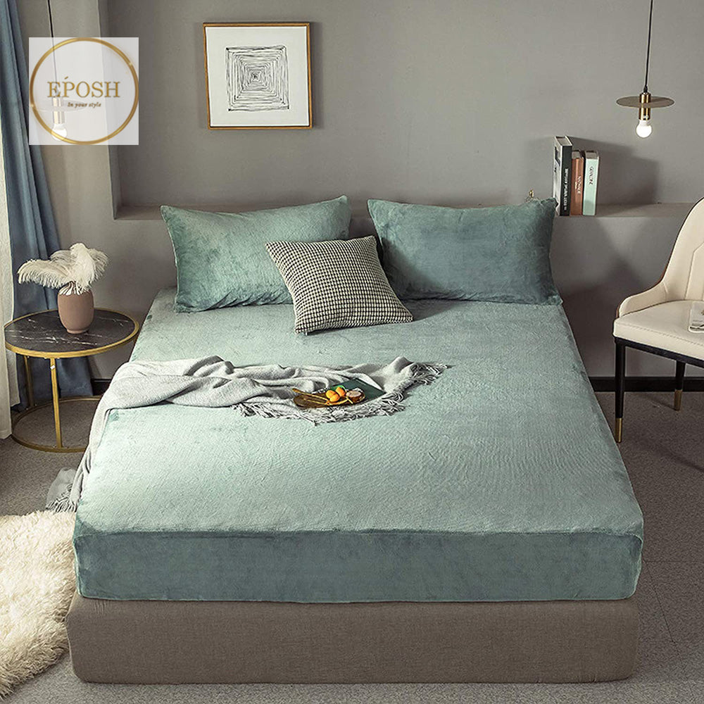Velvet spread Sheet - Sage Green