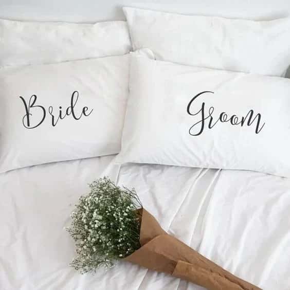 2 PCs Digital Printed Couple Pillow-Bride/Groom