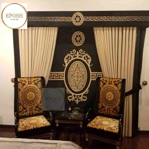 PREMIUM VELVET CURTAINS AND BLIND -017