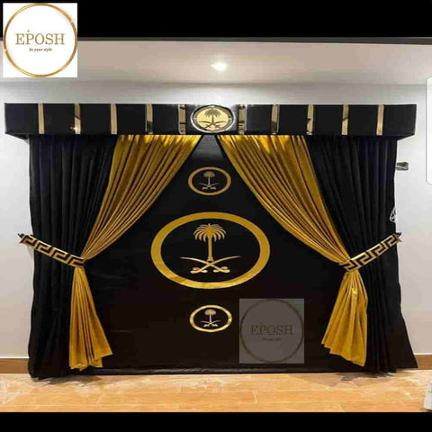 PREMIUM VELVET CURTAINS AND BLIND -018