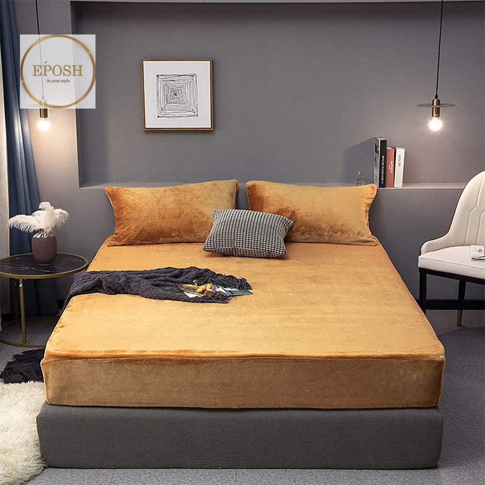 Velvet spread Sheet - Mustard