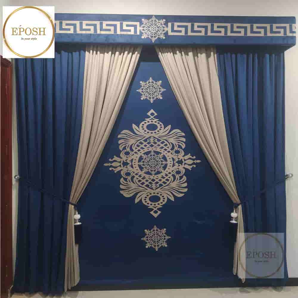 PREMIUM VELVET CURTAINS AND BLIND -019