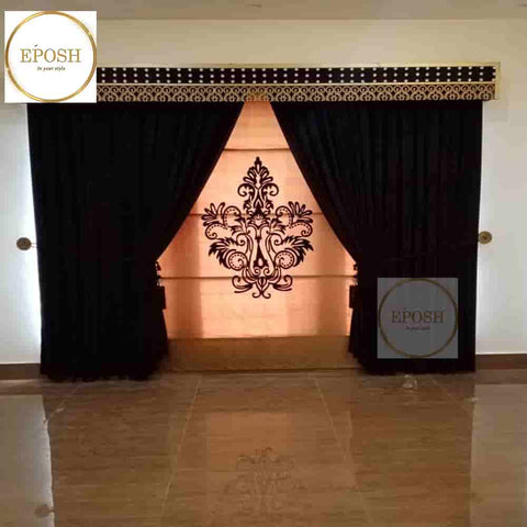 PREMIUM VELVET CURTAINS AND BLIND -021