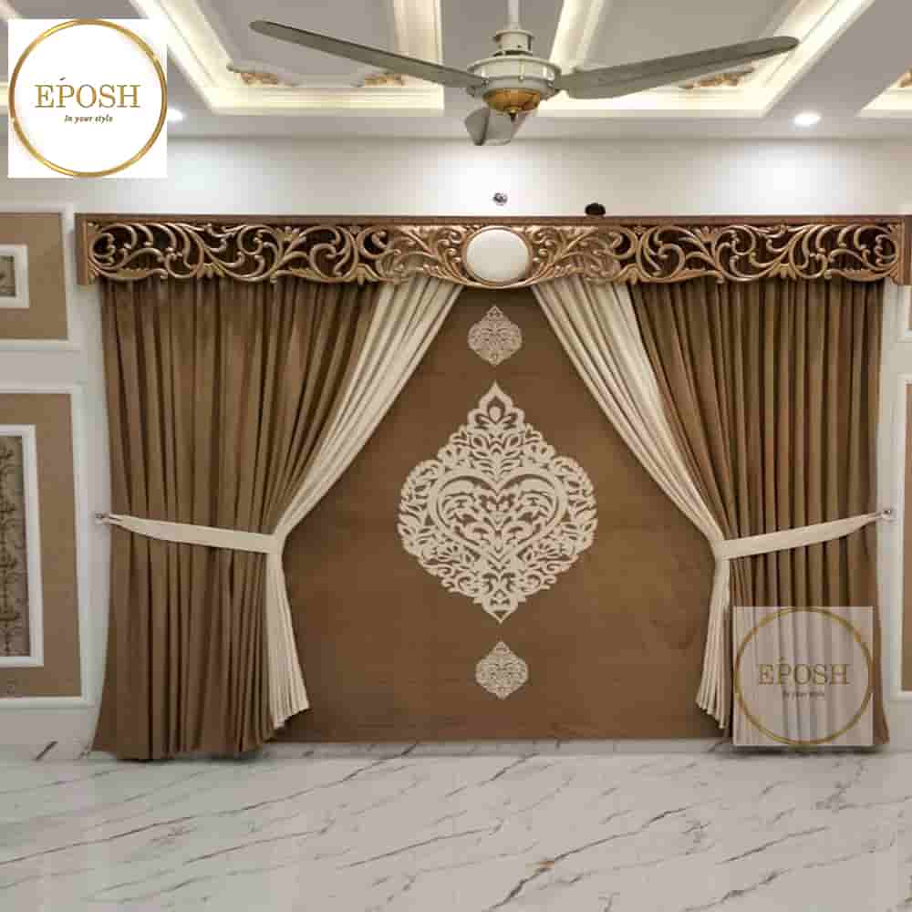PREMIUM VELVET CURTAINS AND BLIND -023