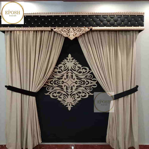 PREMIUM VELVET CURTAINS AND BLIND -024