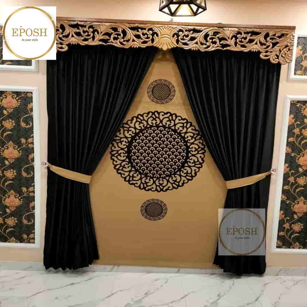 PREMIUM VELVET CURTAINS AND BLIND -025