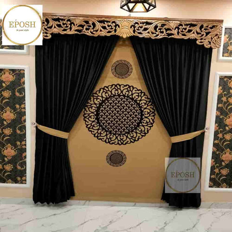 PREMIUM VELVET CURTAINS AND BLIND -025