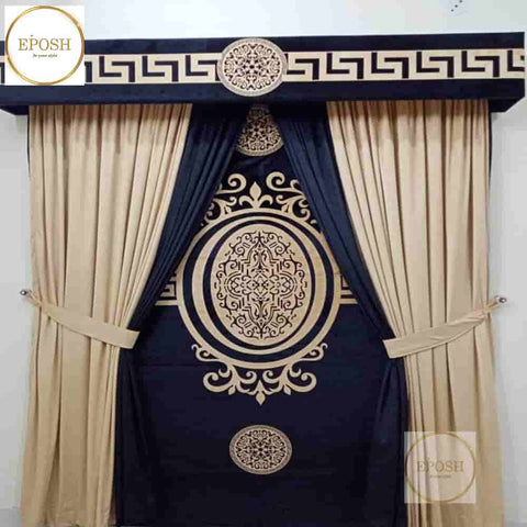 PREMIUM VELVET CURTAINS AND BLIND -027