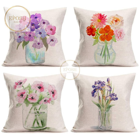 Pack of 4 Printed Cushions - 00073