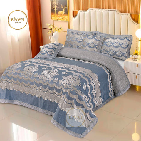 Fancy bridal Palachi Bed Sheet Set 5 Pcs - EP116